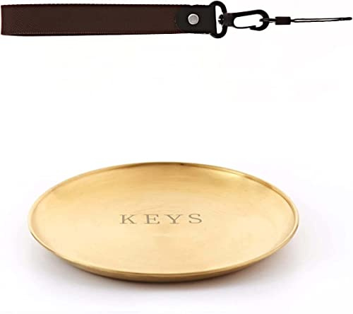 Andwarmth Key Bowl and Keychain Set - Decorative Bowl and Tray for Entryway Table, Jewelry Dish, Perfume Holder, Wallet Tray