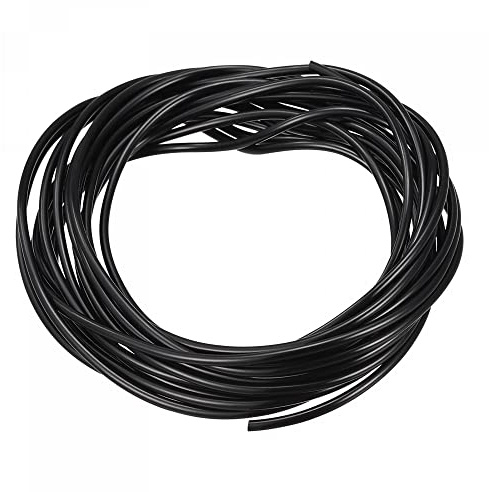 sourcing map Solid Rubber Cord Tubing 10ft 2mm Dia Black Rubber Tube for DIY Craft Beading Necklaces Bracelet
