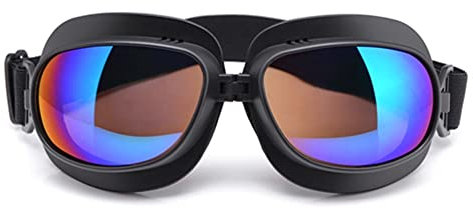 Motorradbrille Brille Helm Roller Retro Moto Outdoor Dirt Bike Reiten Sonnenbrille Motocross Brille Offroad (Farbe: reflektierende Gläser)
