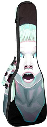 Ukulele Koffer Mädchen Anime Ukulele Tasche 23 Zoll 10Mm Gepolsterte Für Sopran Tenor Konzert Ukulelen