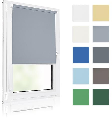 ALOHA Kollektion Klassic Rollo Rach maß, 10 Farben, Hohe: 50cm-149cm,Breite: 40cm-130cm, Klemmfix ohne Bohren, Seitenzugrollo für Fenster und Tür