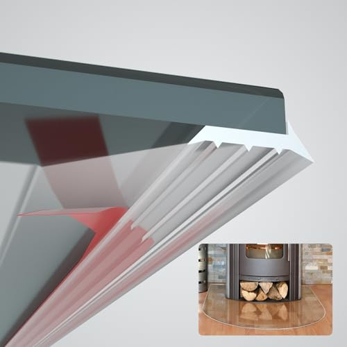 4-WAY Fach Silikon Dichtlippe Schmutzlippe für Kaminplatte Glasboden, Ofenbrett, Boden, Kaminplatte, Länge Außerirdische (8M)