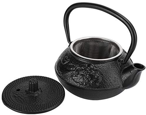 Teiera Giapponese in Ghisa Teiera in Ghisa da 0,3 Litri con Infusore Bellissima Teiera in Nero con Infusore in Acciaio Inossidabile, Teiere Per Fornelli Teiera Giapponese Per Un Sapore Duraturo