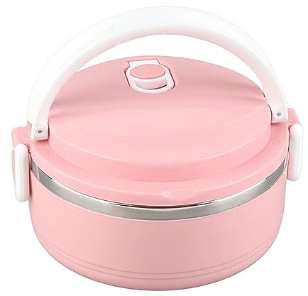 Pwshymi Fiambrera, Fiambrera de Arroz con Aislamiento de Acero Inoxidable Contenedor de Alimentos Cajas Bento Térmicas de una Sola Capa para la Oficina de la Escuela