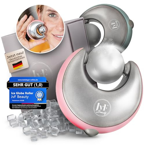 JvF Beauty® Eisroller Gesicht & Körper – Ice Roller für Gesichtsmassage & Kühlung - Wiederverwendbarer Gesichtsroller gegen Schwellungen, Augenringe & Falten Geschenkidee Skincare Beauty Tool | Pink