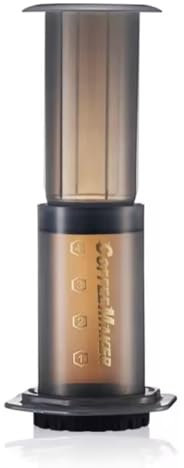 Prensa Francesa Semiautomática de 240 ml, Cafetera Portátil, Color Gris, con Filtros de Repuesto, Uso en el Hogar, Oficina, Aire Libre, No Ocupa Electricidad, Café Fresco Al Instante