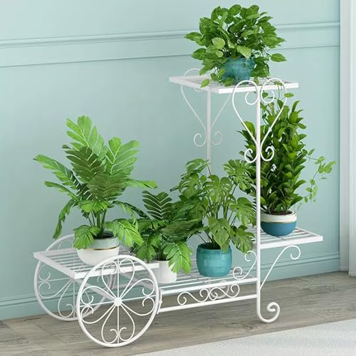 Metall Eck-Blumenregal für Wohnzimmer, modern pflanzentreppe, blumenbank für innen, balkon blumentreppe deko, pflanzenregal outdoor, blumen regal Topfständer Pflanze Lagerung,wetterfest.