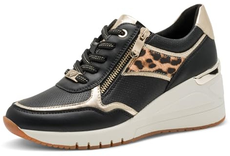Marco Tozzi Damen 2-23743-42 Sneaker, Black/Leo, 40 EU