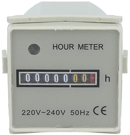HM-2/UWZ48 Contador de Horas Mecánico, Temporizador Digital, 220-240V, 50/60Hz, 0-99999.99 Horas, para Generadores