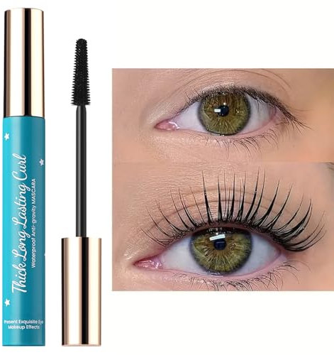 Máscara de rímel resistente al agua, 5D negra, no se aglutina, alarga y volumen, larga duración y resistente a las manchas, pestañas largas, efecto de pestañas postizas, maquillaje de ojos extra largo