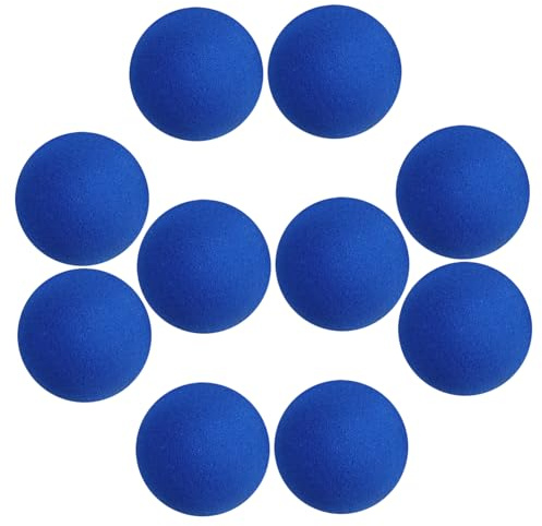 WOONEKY Zauber Schwammkugeln Blau 10 Stück, 4,5cm für Auftritte | Schaumstoffbälle Klein, Rundes mit Glatter Optik, für Events und Leichte Lerntricks