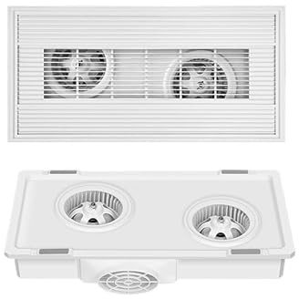 LICONG-2020 Ventilatoren Ultradünner 9-cm-Ventilator mit zwei Motoren, integrierte Decke, 30 x 60 cm, Abluftventilator for Küche und Bad, stark, leise