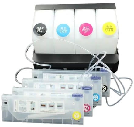 VMHPMLGV 220 ml Patrone Ciss Bulk Tintensystem 2L Tank kompatibel mit Mutoh Roland Mimaki und ähnlichen Tintenstrahldruckern Nachfüllbare Tintenpatrone ohne Tinte enthalten