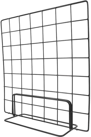 Rejilla Expositora de Pie 1 Juego de Hierro Negro, Panel de Alambre | Pantalla de Cuadrícula de Sobremesa, Soporte de Rejilla de Mesa para Ferias y Tiendas, Montaje Fácil