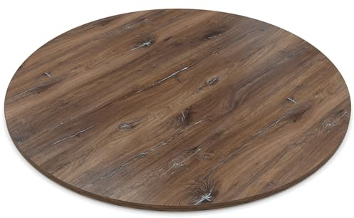 AUPROTEC Tischplatte 19mm rund Ø 500 mm Eiche Bijoux Muskat Holzplatte melaminharzbeschichtet Spanplatte mit Umleimer ABS Kante Auswahl: 50 cm