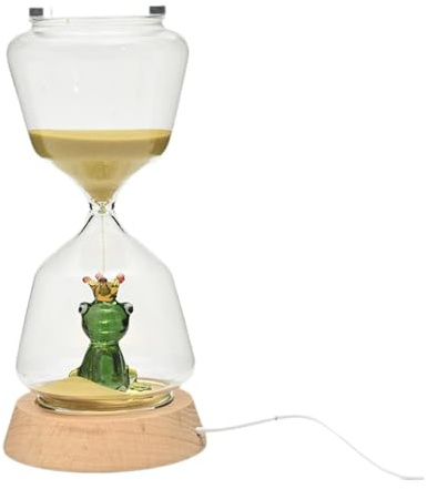 DimyFew Reloj de Arena con Temporizador de 15 Minutos Y Luz para Estantería de Oficina, Regalo