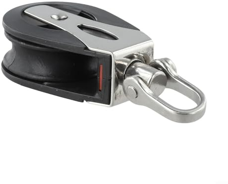 Poulie lourde marine pour cordes en fibre de 3/8 po, conçu pour des ajustements efficaces de la voile et du gréement (A)