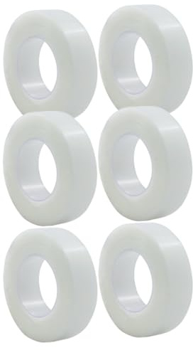 Lurrose Cintas Cuidado Dobles para Párpados Transparentes Adhesivas Pe, 6 Rollos Impermeables y Transpirables de para Maquillaje Heridas