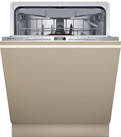 NEFF N 50 Vollintegrierbarer Geschirrspüler 60 cm, S155HCX03E, Made in Germany, Flex 1-Korbsystem für einfaches Beladen, Chef 70 °C, Programme-Download, AquaStop, InfoLight, Home Connect | Made in Germany, Flex 1 Korbsystem mit extra Besteckschublade, Chef 70 °C Intensivprogramm, Programme Download, Info Light