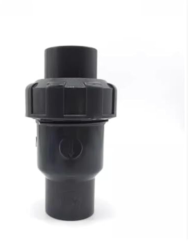 YYULZO 1 Stück UPVC-Kugelrückschlagventil for Gartenbewässerung und Aquarium – UV-beständiger PVC-Rohrverbinder(Dark Gray,32mm)