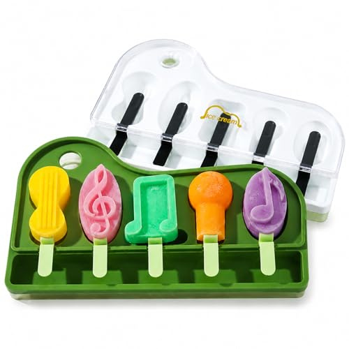 Shyllin Moule à Glace 2 Pièces, Moules à Glace avec Couvercle et Support | Formes à glace réutilisables pour enfants et bébé, démoulage facile à l'eau tiède, anti-débordement