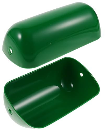 Vintage für Lampenschirm 2 Stück Kunststoff Tischleuchte | Ersatzschirme für Bankerlampe, Innenbereich, Raumdekoration, Feine Optik, Geschenk zum Einzug