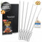 Rawford Schaschlikspieße Edelstahl – LFGB-geprüft (TÜV) | 8er Set, 45 cm extra lang & robust | Fleisch-, Grill- & BBQ-Spieße | GRATIS Pulled Pork E-Book, Rezept & Pflegeanleitung