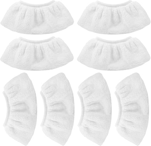 KEEPOW 8 Pcs Bonnettes Microfibre pour Kärcher | Chiffons pour Buse à Main Accessoire pour Nettoyeurs Vapeur SC 1, SC 2, SC 3, SC 4, SC 5