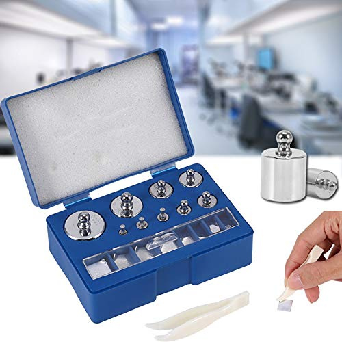 17 Stücke Kalibriergewicht, 10mg-100g Präzision Kalibrierung Grammwaage Gewicht Set mit Kalibriergewicht Pinzette für Digital Schmuck Waage Labor Studium Gewichte
