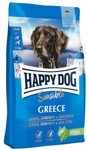 Happy Dog 60663 - Sensible Greece Lamm Shrimps Calamari - Trockenfutter für ausgewachsene Hunde - 11 kg Inhalt
