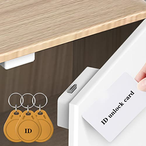 Electronic Cabinet Lock, Hidden DIY RFID Lock Electronic Cabinet Lock ， RFID Card/Tag Card/Induction Swipe Card to Unlock,for Wooden Cabinet Drawer Locker Cupboard