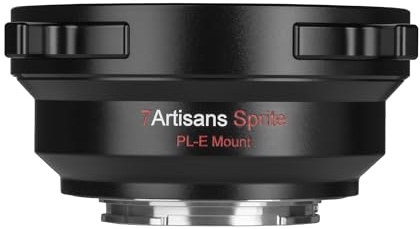 7artisans PL-E Lens Mount Adapter with Rotary Lock Compatible for PL Lens to Sony E/NEX Mount Cameras A7S3/FS7/5/FX9 /A7R4/R3/A/Nex Series