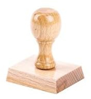 Mister Timbri Timbro in Legno Manuale 30x50 mm Rettangolare Personalizzabile - 7 Righe di Testo, Ecologico e Ideale per Dati Aziendali o Firma