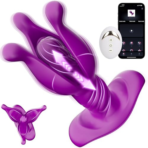 Analvibratoren für Männ Prostata Stimulation Männer Analplug für männer Vibrator Buttplug Sex Spielzeug Mit Shock Funktion Sex Spielzeug für die Manner Anal Vibrator Anal dildo Butterfly Vibrator-Lila