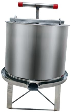 siduytin Honigpresse aus Edelstahl, Imkerausrüstung, tragbar, manuell, für die Bienenzucht, Honigschleuder, manuelle Bienenzuchtküche aus Edelstahl, Silber, Regulär