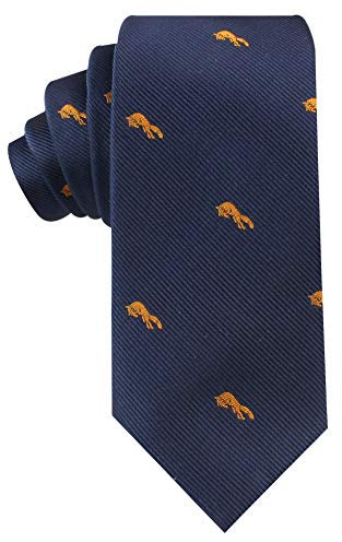 AUSCUFFLINKS Tier-Krawatten, gewebte schmale Krawatten, Trauzeugen, Hochzeits-Krawatten, Arbeitskrawatten für Ihn, Fuchs Orange, Regulär