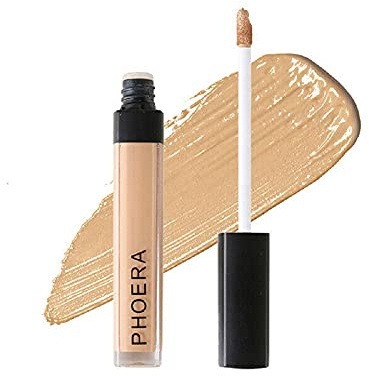 Phoera Correttore liquido opaco a copertura completa, impermeabile, mimetico senza olio, per occhiaie, cicatrici da acne e sotto gli occhi (104 - crema pasticcera)