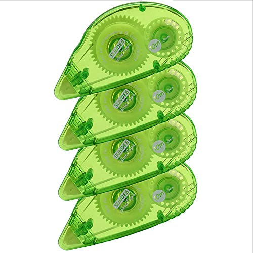 ZHONYEE Permanent Glue Tape Runner Double Sided Adhesive Scrapbook Runner Tape Roller - 0.3-inch by 360-Inch - Permanent Adhesive Dots Roller Applicator, Green, 4 Pack