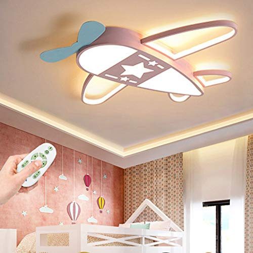 AUCF Kinderlampe LED Deckenlicht Kreative Cartoon Flugzeug Kinderzimmer Deckenleuchte Dimmbare Kronleuchter Moderne Beleuchtung Jungen Mädchen Zimmer Kinderzimmer Kinderzimmer Dekorative Deckenlampe