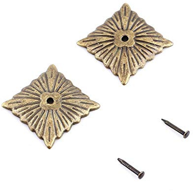 Tnfeeon 100pc Vintage Polsternägel Bronze Metallanhänger für Möbel Sofa Schuhtür Dekorative Tack Stud(21 * 21 mm)