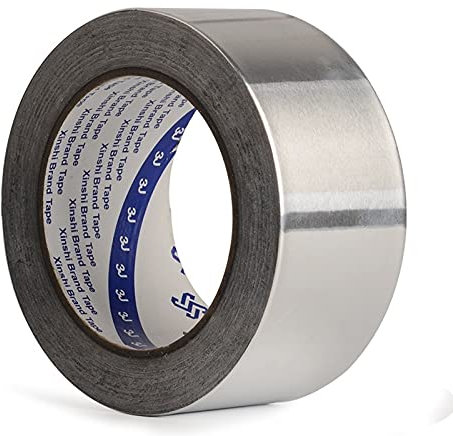 Aluminium Klebeband 1 Rolle 20m x 50mm Aluminiumfolie Klebstoff Dichtungsband Wärmeresistkanal Reparaturen Hochtemperaturbeständigkeit 221 (Length : 20M, Thickness : 0.15mm)