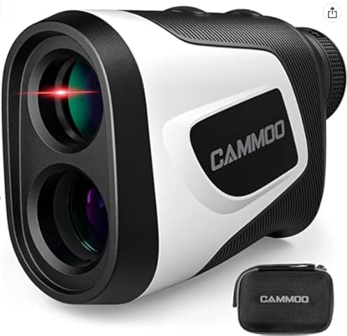 CAMMOO Telémetro de caza de golf con pendiente, buscador de rango de golf de 1100 años con 5 modos, aumento 6X, carga USB, medición clara y precisa, alerta de vibración, para caza, golf, medición
