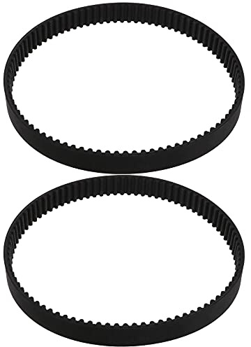 ECSiNG 2 x Zahnriemen für Vertikutierer HTD450-5M-15, 5 mm, Teilung 15 mm, Breite 90 Zähne, 450 mm, Umfang Gummi, geschlossene Schnalle, ohne Ende, synchron, Schwarz, Ersatzzubehör