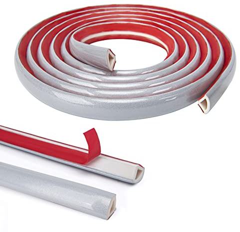 Art3d 10Ft Flexible Trim Caulk Strip, Peel and Stick Trim for Molding, Tile Edge, Ceiling, Wall Corner in Silver