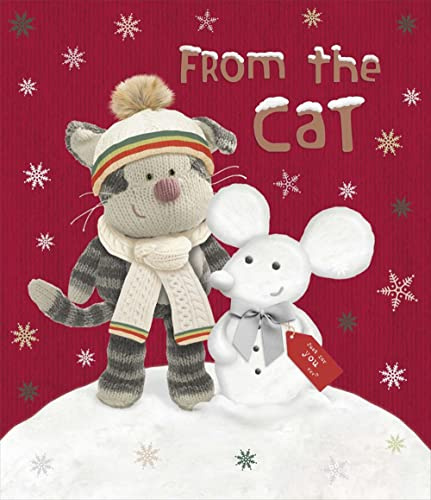 Weihnachtskarte mit englischer Aufschrift The Cat