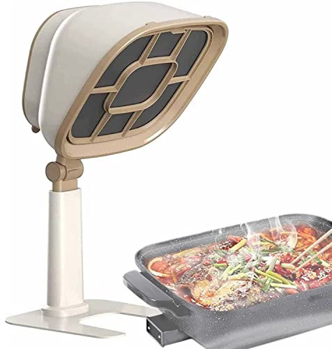 AALGO Desktop Cooker Hood, Mini ​Household Extractor Hood,66° Adjustable,6-Segment Height Adjustment,3200 RPM Range ​Hood,Low Noise,Suitable for Home Kitchen,Cream