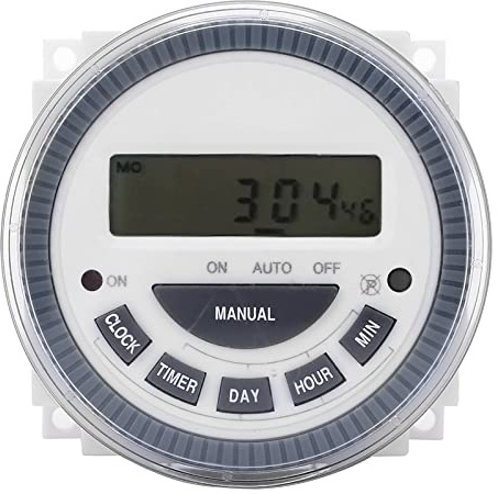 Digitaler Programmierbarer Timer, Anzeigeschalter, Relais, Minutensteuerung, Timer, Elektronische LCD-Zeit, 12 Volt DC, 30 A, 50–60 Hz, 12 V DC, Zeitschaltuhr TM619H-2 DC12VAC