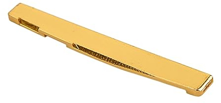 Gitarrensteg aus Messing GL224 72mm Vergoldeter Stegsattel | Vergoldeter Steg für Gitarre, Mehr Sustain, Klare Tonansprache, Präziser Klang bei Akustik Folk