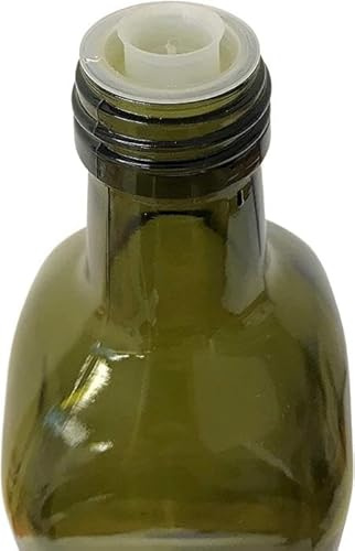 6 Bottiglie Per Olio aceto E Liquore 1000 ml - Marasca Quadre Vuote In Vetro Scuro Uvag con Dosatore Olio Salvagoccia e Tappo Ermetico - Made In Italy - Uso professionale e domestico