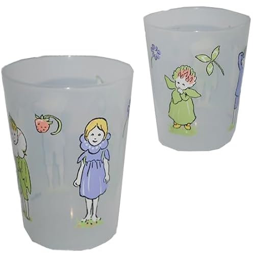 alles-meine.de GmbH Trinkbecher - Zahnputzbecher - Kunststoff Plastik - Kinderbecher - Malbecher Plastikbecher Glas Kunststoffbecher - transparent durchsichtig - Früchte Frucht E..